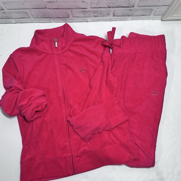 Juicy Couture Tracksuit Set Womens S Electric Pink Y2K Low Rise Nostalgia Outfit - Picture 1 of 16